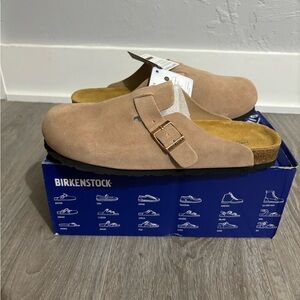 Birkenstock Boston Clog Light brown suede EU SIZE 43 (US SIZE 10-10.5)